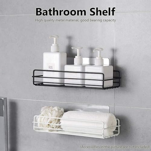 ZURATO Punch-Free Multipurpose Kitchen Bathroom Storage Shelf Wall Holder Storage Rack Bathroom Rack Organizer Storage Box with Strong Magic Sticker Shower Caddies Kitchen Rack Storage Rack - Image 4