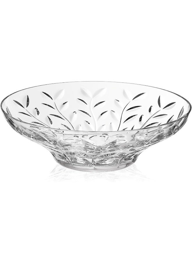 RCR 25593020006 Laurus Glass Decorative Centrepiece Fruit Bowl, Crystal, 31 x 11 cm - Image 1