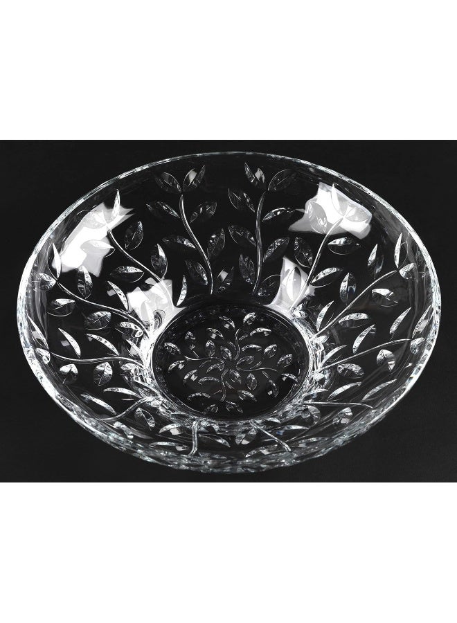RCR 25593020006 Laurus Glass Decorative Centrepiece Fruit Bowl, Crystal, 31 x 11 cm - Image 4