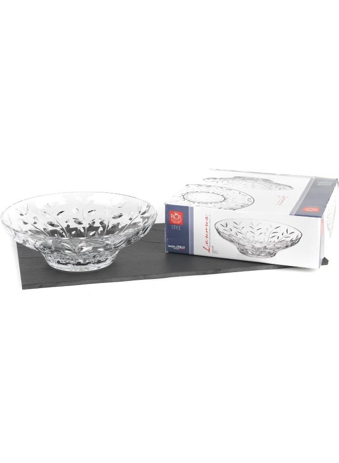 RCR 25593020006 Laurus Glass Decorative Centrepiece Fruit Bowl, Crystal, 31 x 11 cm - Image 5