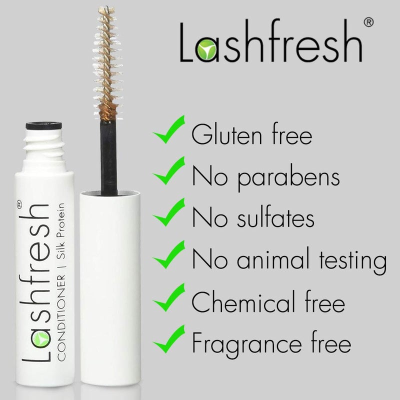 Lashfresh Eyelash Extension Conditioner with Silk Protein, 3ml. Keep natural lashes healthy and strong, soft and silky lash extensions. - Image 5