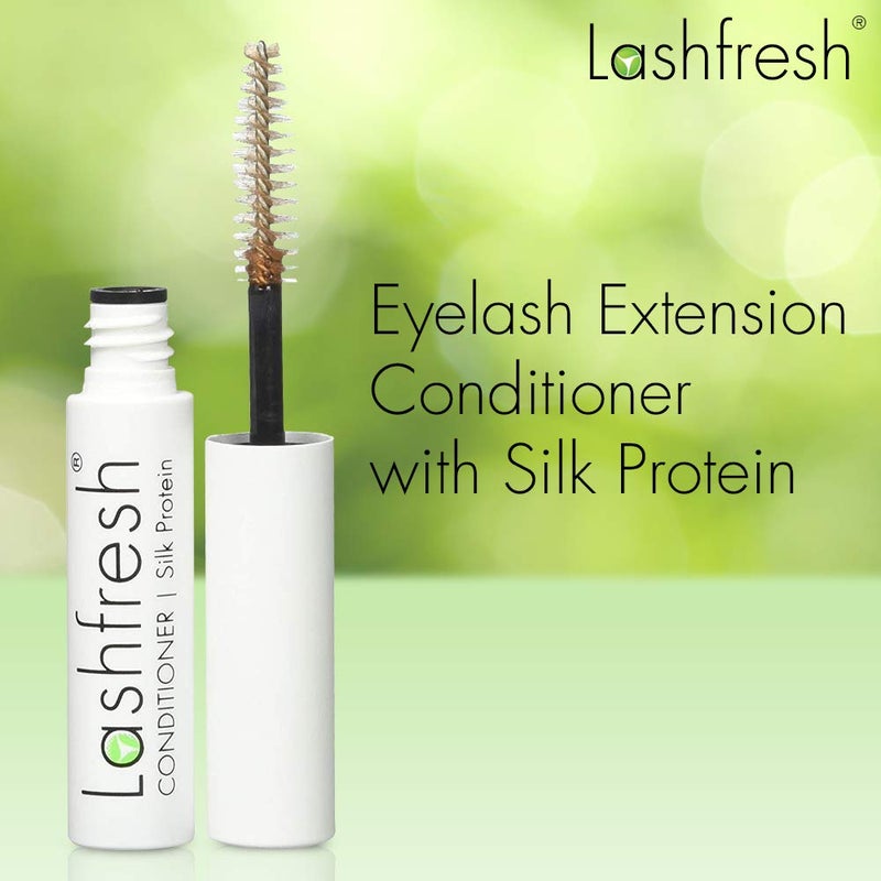 Lashfresh Eyelash Extension Conditioner with Silk Protein, 3ml. Keep natural lashes healthy and strong, soft and silky lash extensions. - Image 2