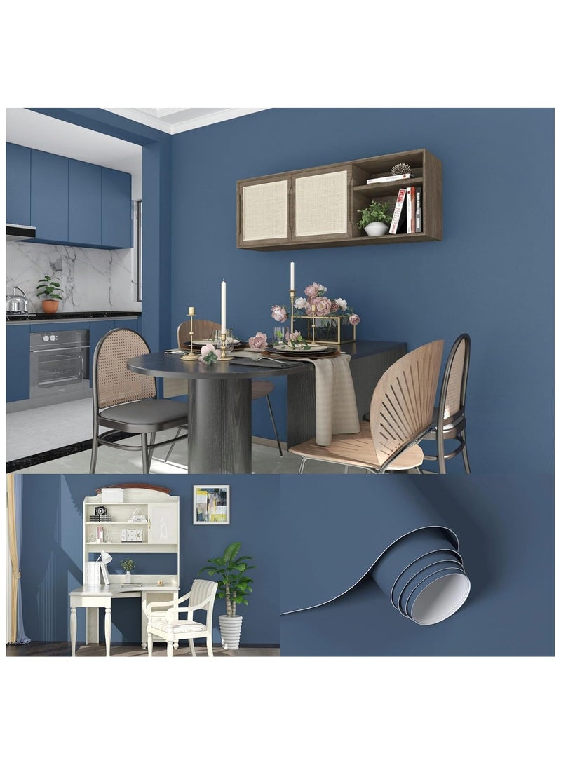 ورق حائط زخرفي بسيط ذو لون صلب مقاوم للماء والرطوبة مقاس 40 سم x 10 متر