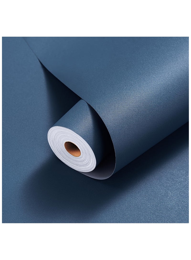 ورق حائط زخرفي بسيط ذو لون صلب مقاوم للماء والرطوبة مقاس 40 سم x 10 متر