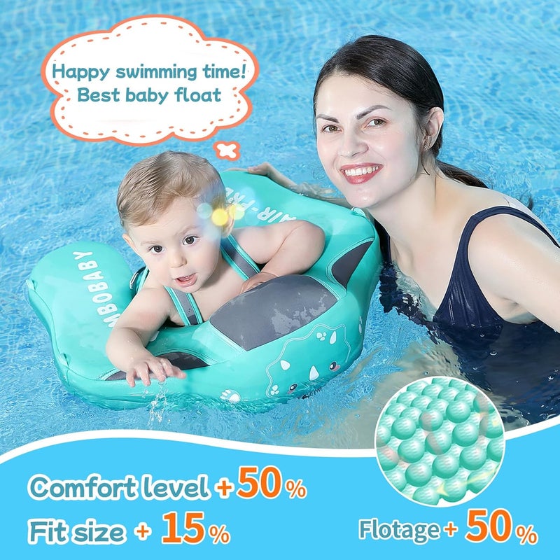 V Convey Mambobaby Float with Canopy and Tail New Upgraded Non-Inflatable Baby Pool Float Mambo Float Swim Trainer Solid Infant Swim Float Adjustable Pearl Foam Baby Swim Ring - Image 5