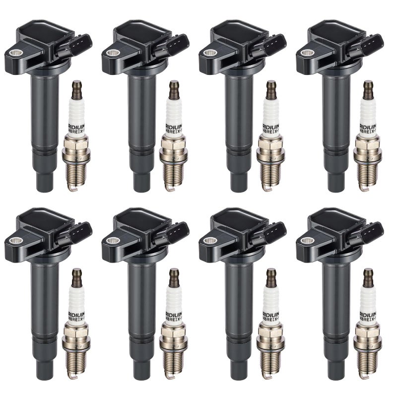 SYKRSS Ignition Coil Pack UF230 Spark Plugs 4504 Compatible with Toyota Tundra Sequoia LandCruiser 4Runner GS430 GX470 LS430 LX470 SC430 2000 2001 2002 2003 04 05 06 2007 2008 2009 43L 47L V8