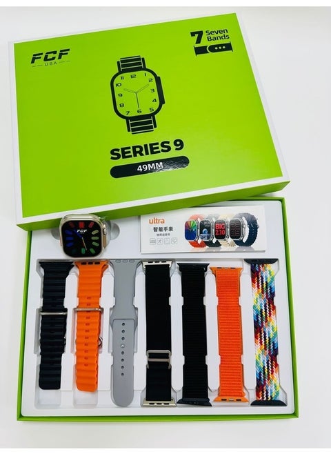 FCF Series 9 smart watch with 7 Pairs straps latest version calls enable Top selling