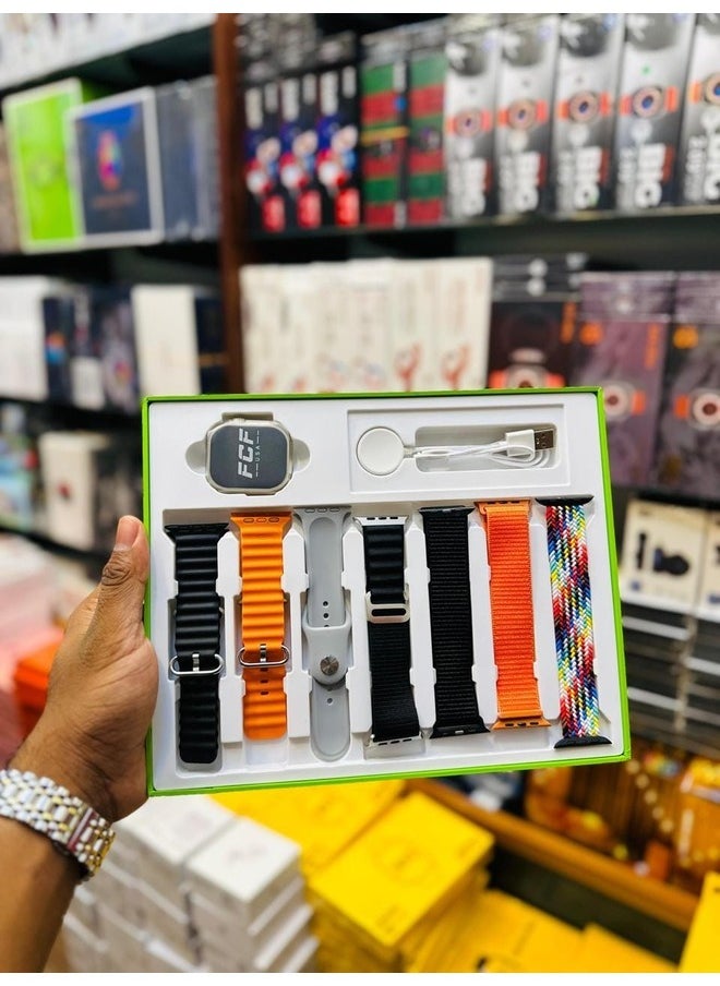 FCF - FCF Series 9 smart watch with 7 Pairs straps latest version calls enable Top selling - Image 1