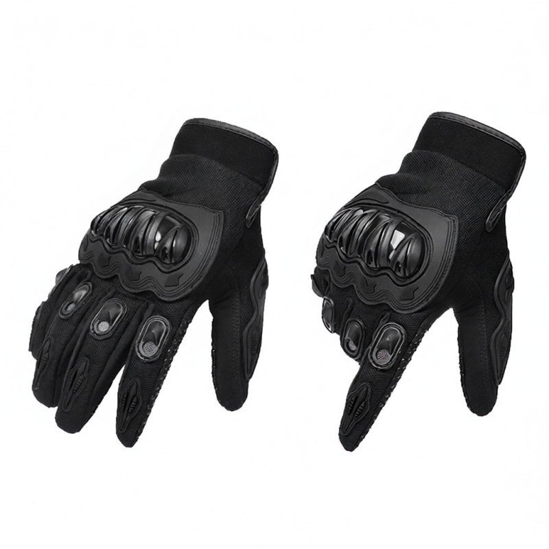 Men's Motorcycle Gloves Full Finger Black Touchscreen Compatible - Lightweight Breathable Mesh for Motorbike Racing Motor - Image 1