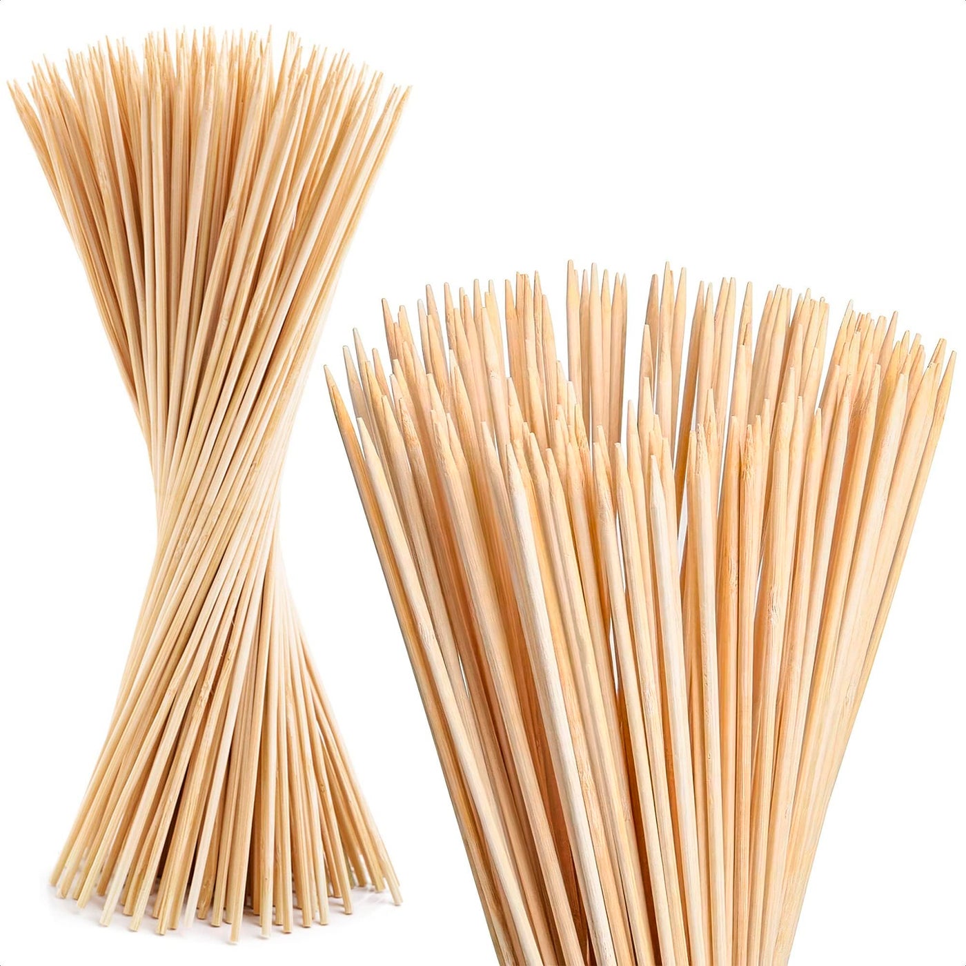 100 Pcs Bamboo Skewers for Grilling 16 Inch Marshmallow Roasting Sticks for Campfire 4mm Smores Sticks for Fire Pit to Making Kabobs Hot Dog