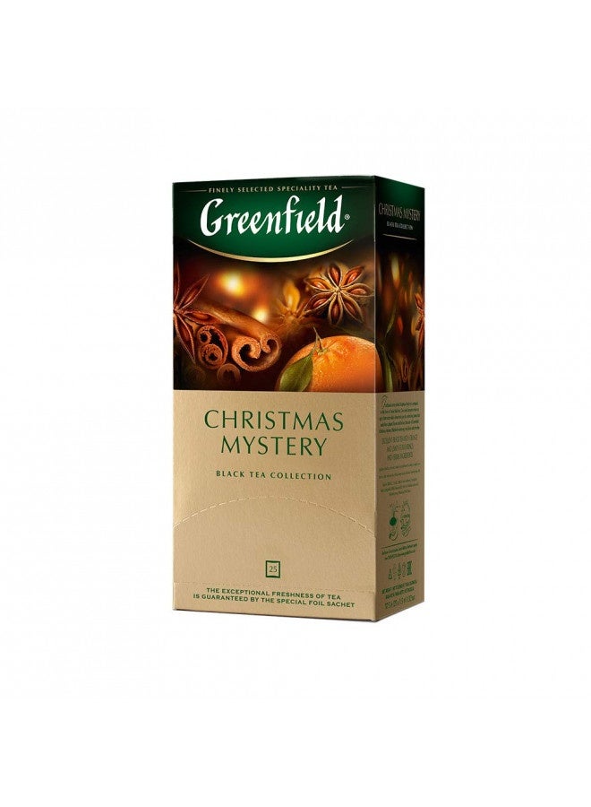 Greenfield Greenfield  Mystery Black Tea Fruit And Herbal Collection 25 Teabags The Execptional Freshness Of Tea Is Guranteed By The Special Foil Sachet - Image 1