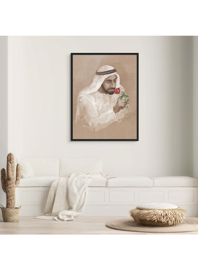 آرت دیکور  ديكور فني مؤطر للفنون الجميلة للشيخ زايد بن سلطان آل نهيان صورة الإمارات العربية المتحدة جدار الفن طباعة جدار ديكور للمنزل غرفة المعيشة المكتب والهدايا - Image 2