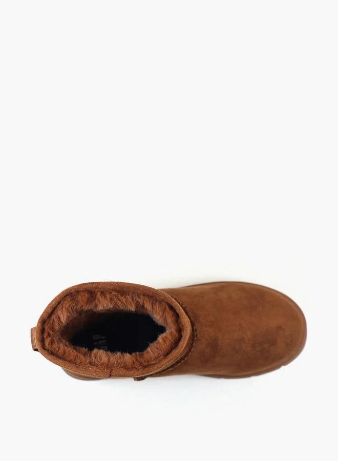 Gap TAN Girls ALASKA REFRESH Slip-On Ankle Boots for Women | Best Price UAE