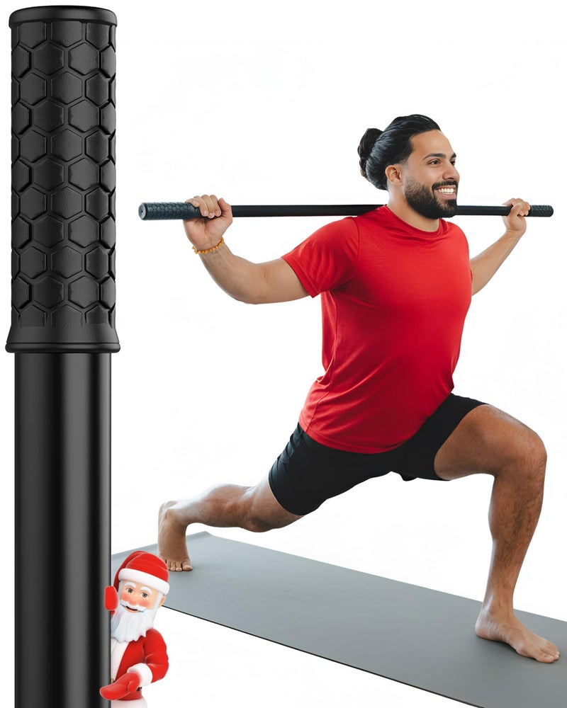 Mobility Mentor Yoga Stick - Mobility Stick - Large Bamboo Exercise Stick for Stretching - Workout Stick - Posture Corrector Stick Mobility - Yoga Bar - Stretch Stick for Fitness - Physical Therapy - Image 1