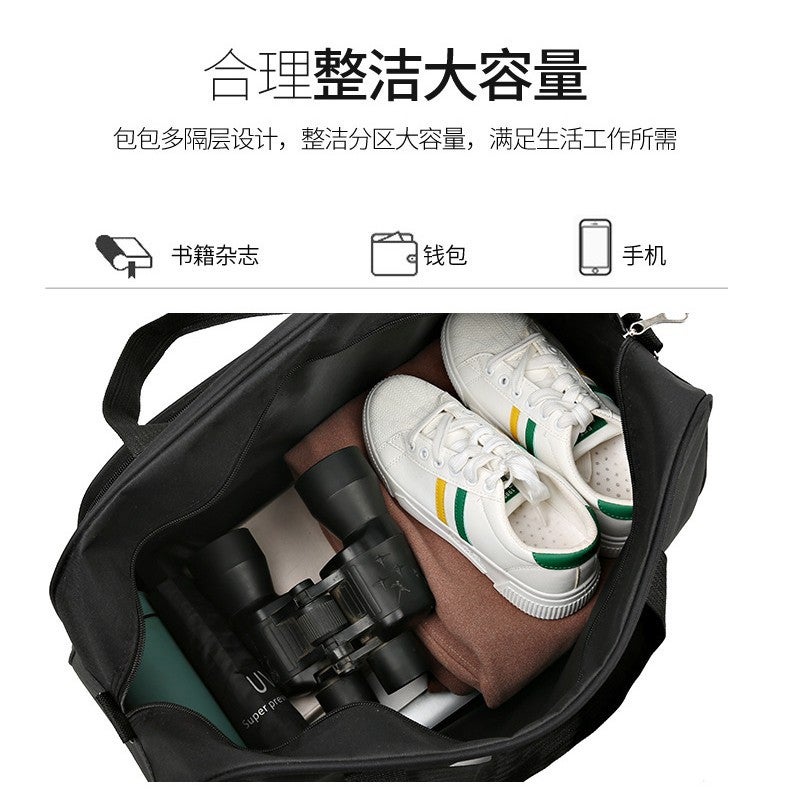 Large Capacity Oxford Travel Tote Bag Waterproof Lightweight Unisex Shoulder Duffel Bag - Image 5