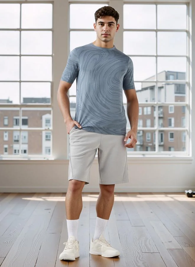 Splash Active  Jacquard Crew Neck T-shirt for Men | Best Price UAE