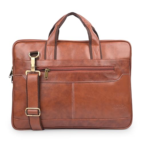 ADISA Laptop Messenger Office Bag Briefcase for Work for Men (LB6050-TAN) - Image 1