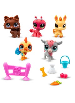 Littlest Pet Shop Littlest Pet Shop Farm Besties Collector Set - Gen 7 Bobble Head Pets #56-60, Imagination Toy for Kids 4+  - Image 2