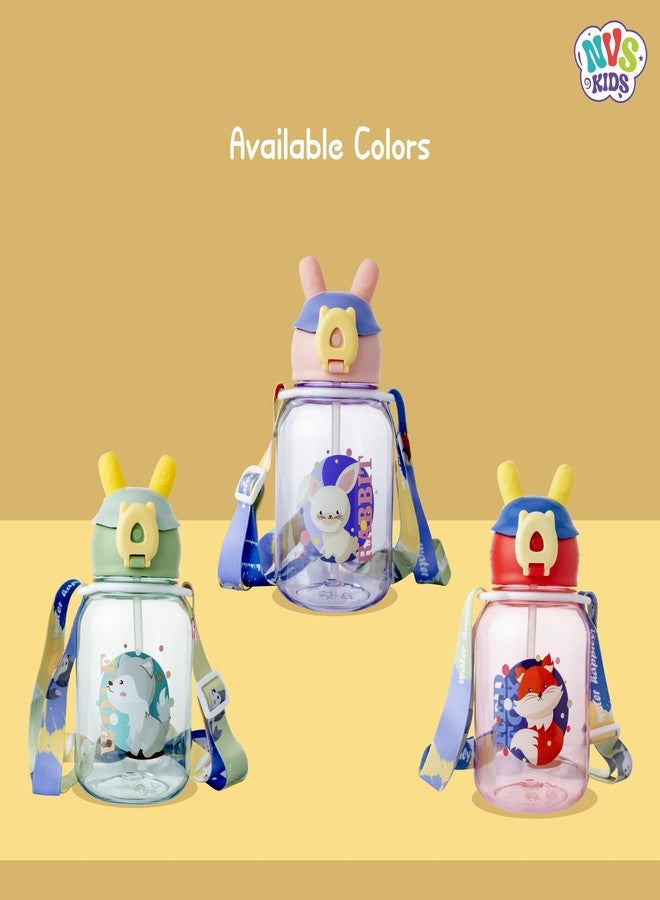 NVS KIDS Baby Sipper Bottle Leak Proof Green Bottle Dust Free Cover 640ml Capacity Kids Sippy Cup with Soft Silicone Spout BPA Free Straw and Additional Belt Sipper for Infant - Image 5