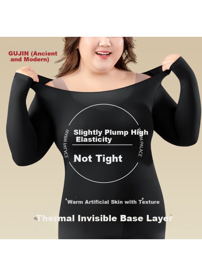 Gujin Hyaluronic Acid Skin Care Thermal Underwear Set For Women, Autumn Long Johns, Plus Size, Thin Style, Winter Collection - Image 1