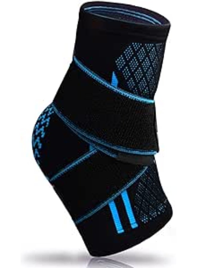 Adjustable Ankle Support Brace - Elastic & Breathable Nylon Wrap with Arch Support - Eases Swelling, Sprains & Joint Pain - Image 1