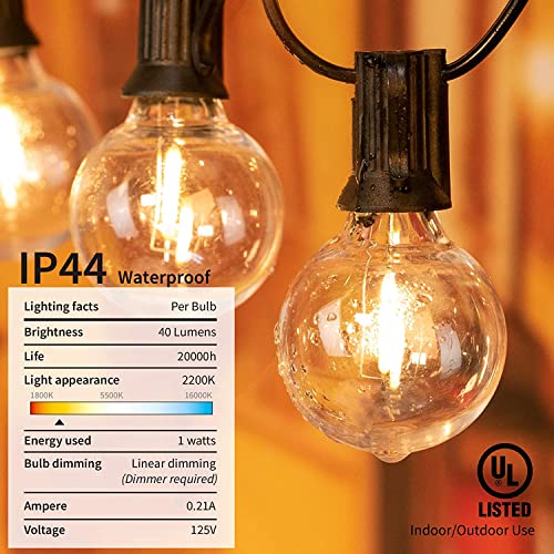 XERGY Outdoor String Lights 25 Feet G40 Globe Lights with 25 Edison Break Proof Bulbs +1 Extra Bulb, Light for Backyard Terrace Garden Balcony Party Decor Diwali for Home Decoration - BIS Approved - Image 5