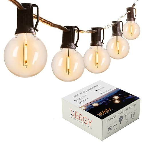 XERGY Outdoor String Lights 25 Feet G40 Globe Lights with 25 Edison Break Proof Bulbs +1 Extra Bulb, Light for Backyard Terrace Garden Balcony Party Decor Diwali for Home Decoration - BIS Approved - Image 1
