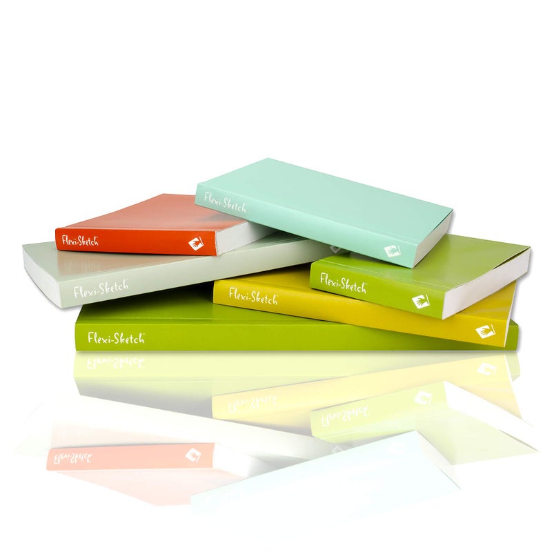 Global Art 6-Inch by 6-Inch Flexi Sketch Soft Cover Blank Sketchbook, Mandarin, 120 Pages- 240 sheets - Image 3