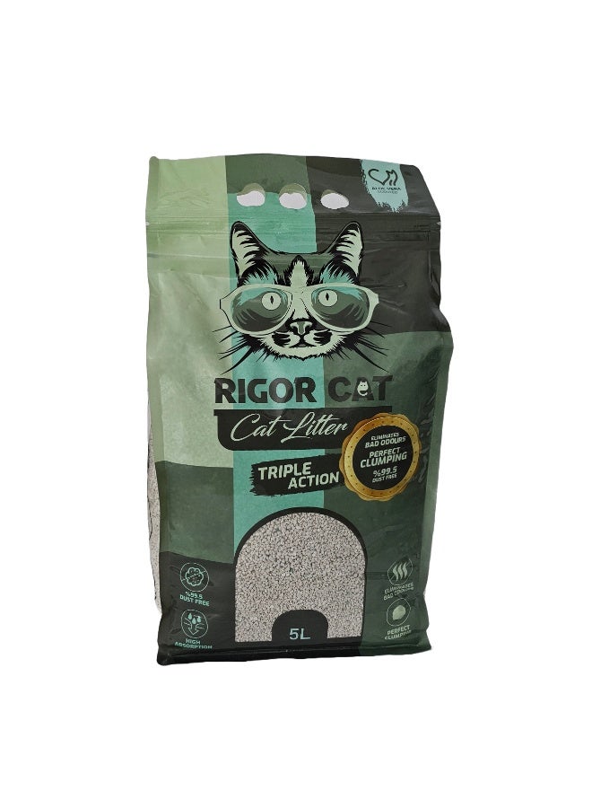 ريجور رمل قطط  5لتر برائحة الألوفيرا ثلاثي الفاعلية - Image 2