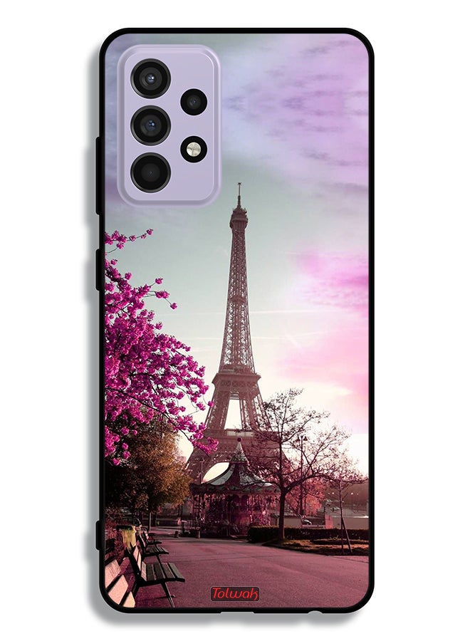 Tolwak Samsung Galaxy A52 4G Protective Case Cover Eiffel Tower - Image 1