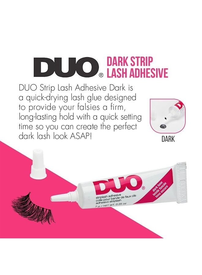 DUO Strip Eyelash Adhesive for Strip Lashes, Dark Tone, 0.25 oz, 2-Packs - Image 2