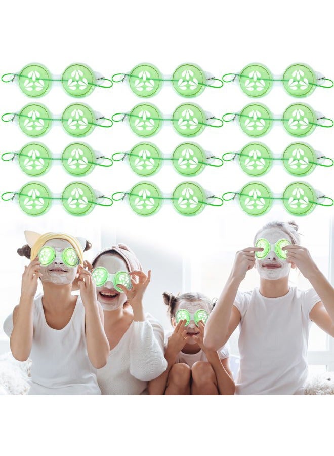 Skicuff 12 Pcs Cucumber Eye Pads 12 Spa Party Supplies for Spa Party Favors Sleepover Party Slumber Party Supplies - Image 1