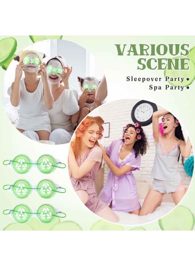 Skicuff 12 Pcs Cucumber Eye Pads 12 Spa Party Supplies for Spa Party Favors Sleepover Party Slumber Party Supplies - Image 4