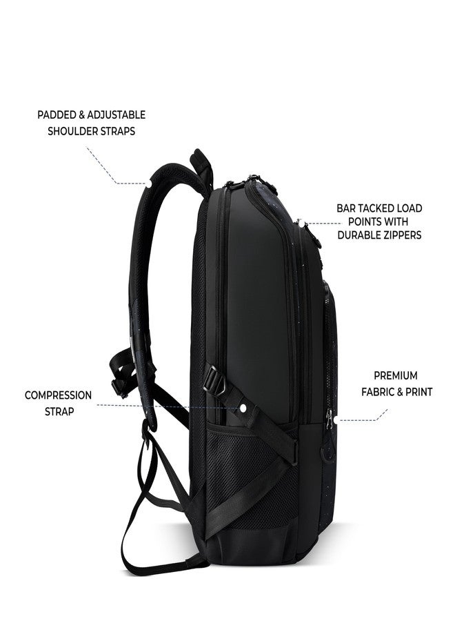 Gear Art Astronaut Backpack 17"/30L Medium Water Resistant School Bag/Casual Backpack/Daypack/Kids Bag for Boys/Girls (Black-White) - Image 3