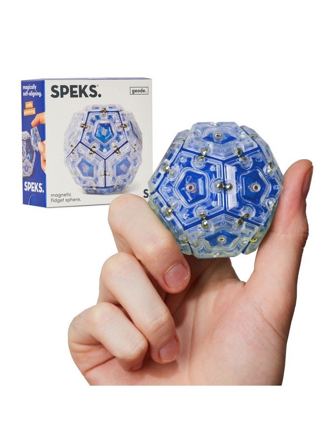 Speks Geode Sphere Magnetic Fidget Toy For Adults & Teens 14+ | Sensory Gadget For Stress Relief And Anxiety, Office Desk Toy Present,, Holiday Stocking Stuffer | Cobalt, 12-Piece Set - Image 1