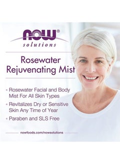 now Solutions Rosewater Rejuvenating Mist, Hydration and Rejuvenation Spray for All Skin and Hair Types, 4-Ounce  - Image 3