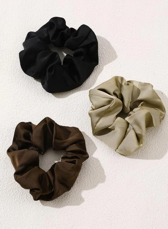 Take Two Set of 3 - Plain Hair Scrunchies