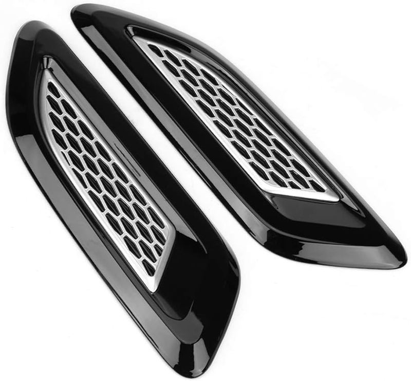 Exterior Hood Air Vent Outlet Wing Trim for 2012 2018 Rustproof and Material Fine Creates Made Decorative Premium Car Quality Plastic Air Wing TrimAir Vent (Bicolor) - Image 1