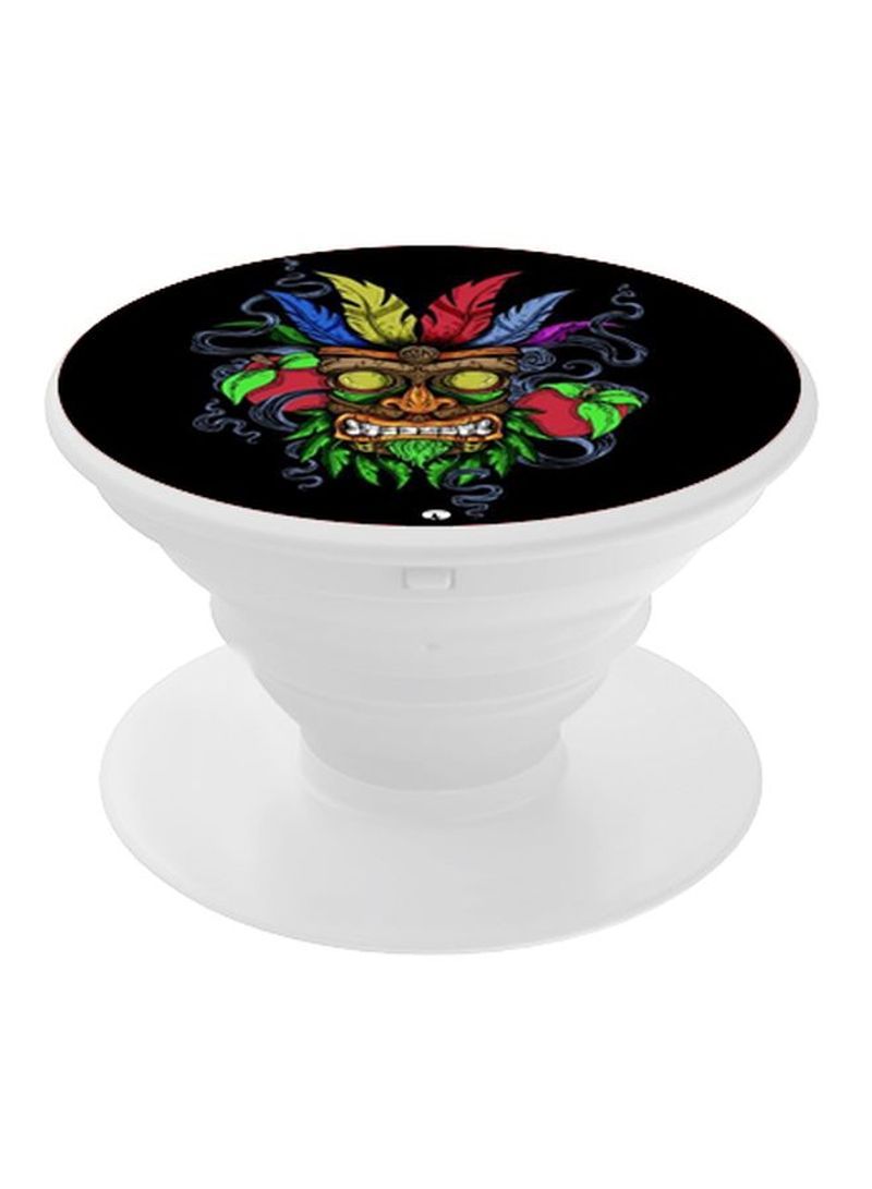 RKN Printed Pop Socket Phone Holder White/Black/Green - Image 1