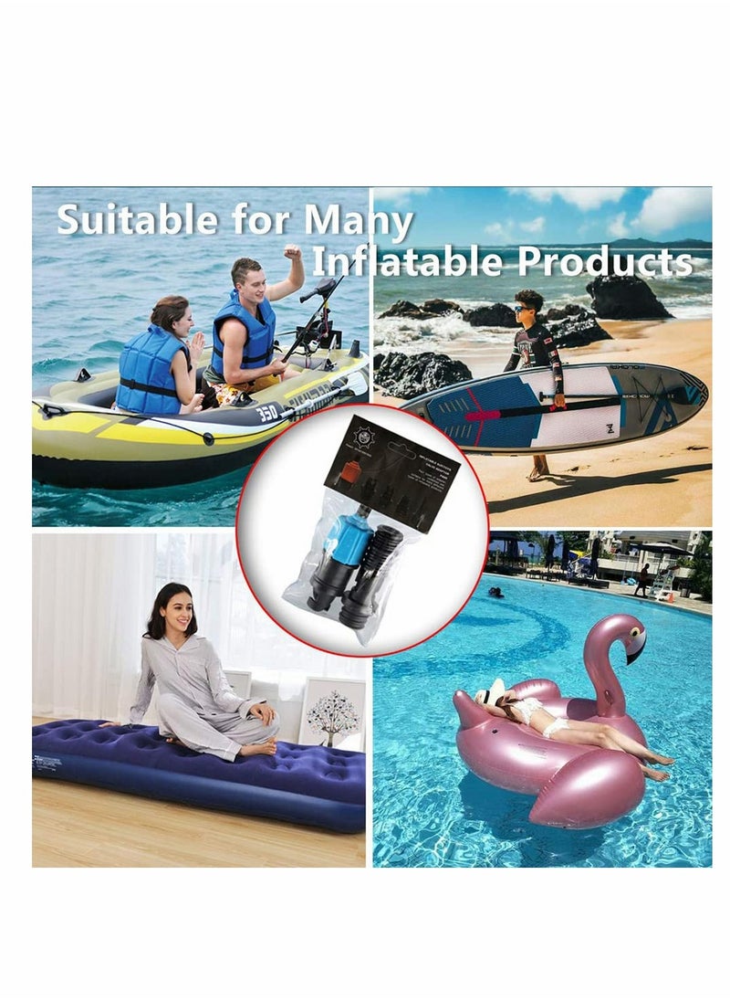 Excefore - Electric Pump Adaptor Compressor Air Valve Converter Multifunction Valve Adapter with 4 Air Nozzles for Halkey Roberts Valve, Stand Up Inflatable Paddle Board, Inflatable Bed, Inflatable Boat - Image 1