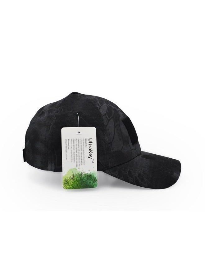 UltraKey Military Tactical Operator Cap, Outdoor Army Hat Hunting Camouflage Baseball Cap 4, Black Python Pattern, One size - Image 5