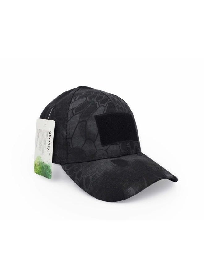 UltraKey Military Tactical Operator Cap, Outdoor Army Hat Hunting Camouflage Baseball Cap 4, Black Python Pattern, One size - Image 2
