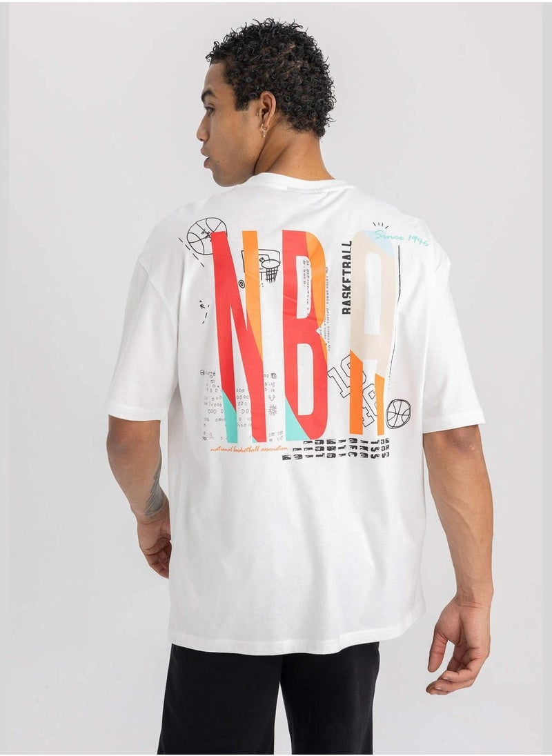 DeFacto Man Nba Wordmark Licenced Oversize Fit Short Sleeve T-Shirt  - Image 1