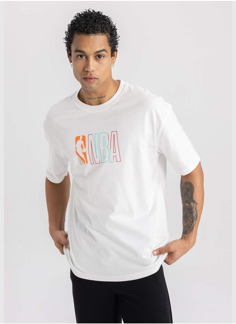 DeFacto Man Nba Wordmark Licenced Oversize Fit Short Sleeve T-Shirt  - Image 5