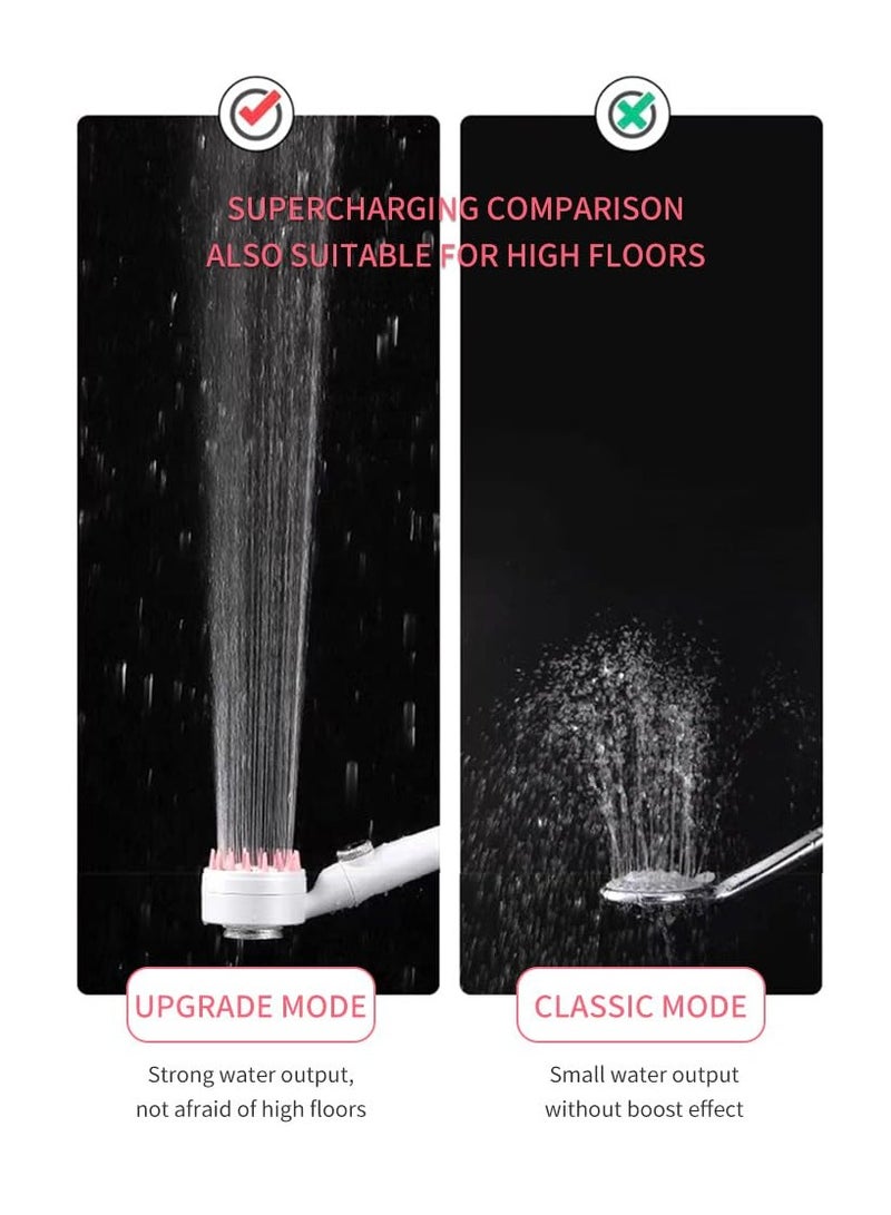 High Pressure Shower Head Set with 3 Spray Modes Hose 15m Universal Filter Massage Shower for Adults Kids Pets White  - Image 5
