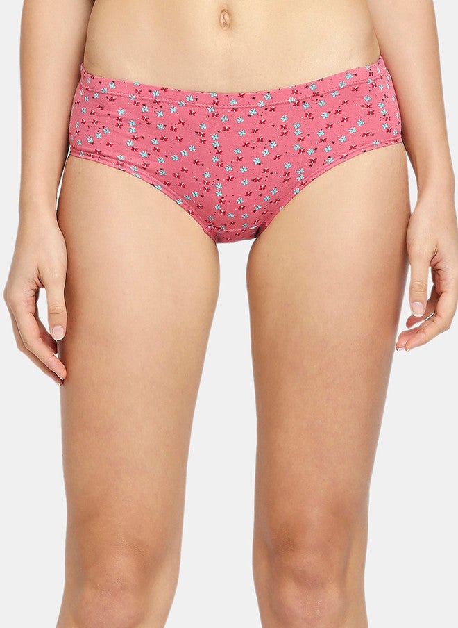 Red Rose RedRose Women Pack of 3 Floral Printed Cotton Hipster Briefs - Image 2