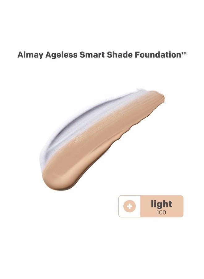 Almay Almay Anti-Aging Foundation, Smart Shade Face Makeup with Hyaluronic Acid, Niacinamide, Vitamin C & E, Hypoallergenic-Fragrance Free, 100 Light, 1 Fl Oz (Pack of 1)  - Image 1
