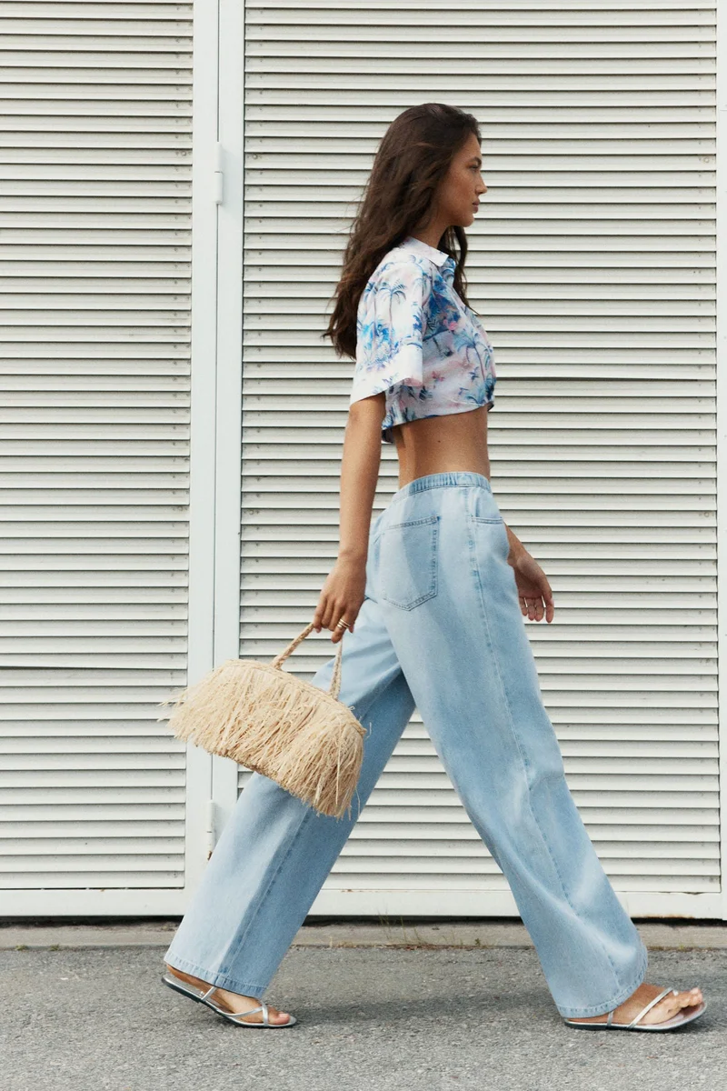 H&M Denim drawstring trousers