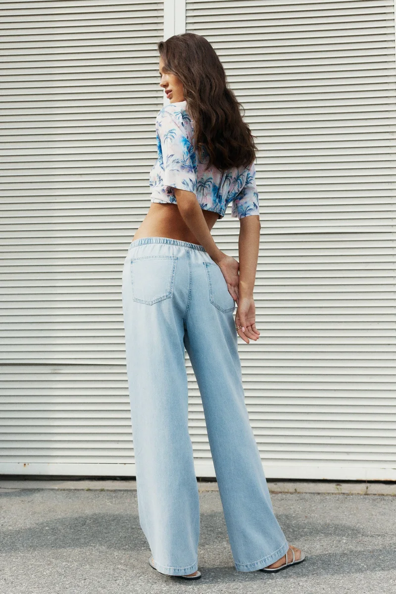 H&M Denim drawstring trousers