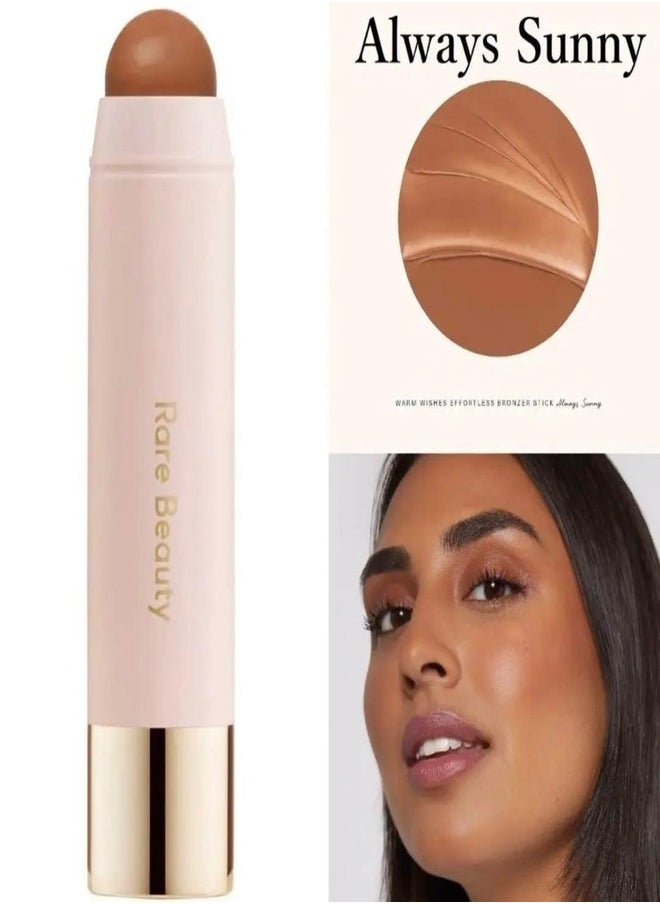 Rare Beauty - Rare Beauty by Selena Gomez Warm Wishes Effortless Bronzer Stick – Always Sunny - Rich Caramel With Neutral Undertones, 7g) | Weightless, Blendable Cream Bronzer for a Sun-Kissed, Natural-Looking Warmth - Image 1